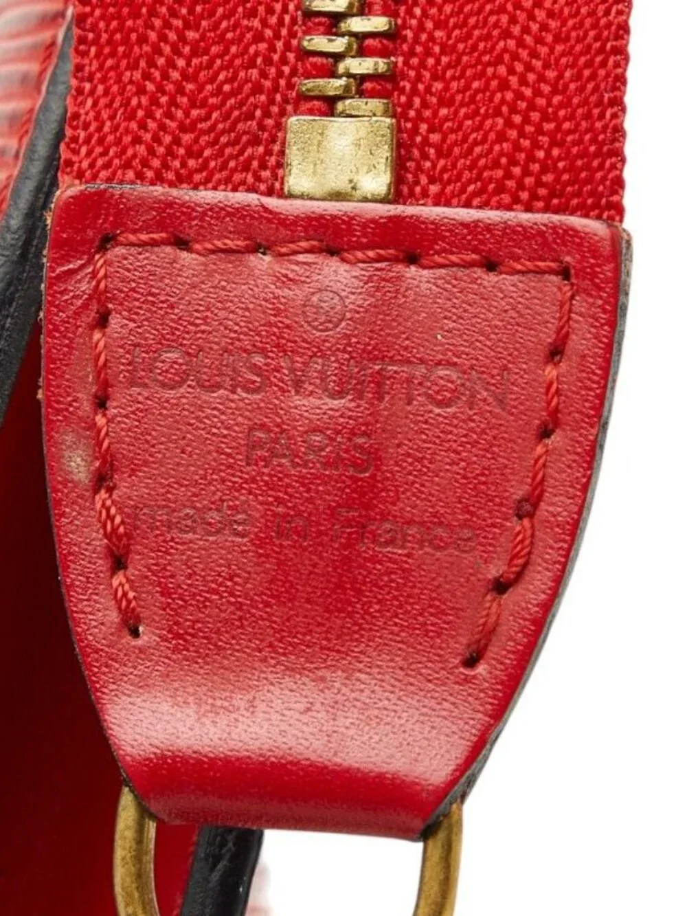 Louis Vuitton Epi Pochette Pouch Castilian Red Leather - Picture 7 of 8